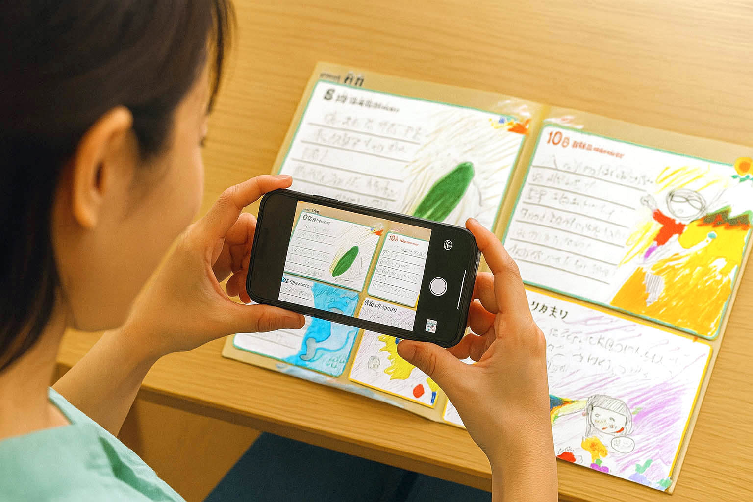 手帳に描いたページを撮影