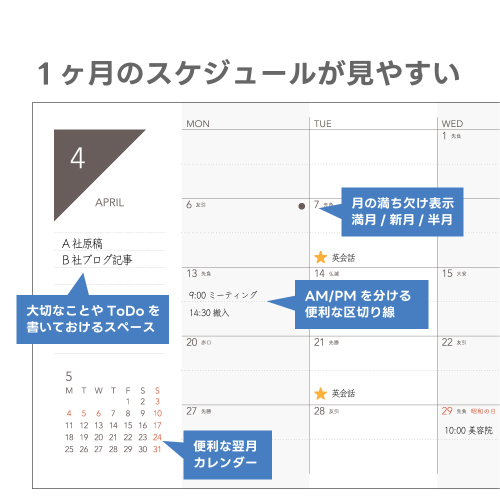 月間リフィルの使い方 01